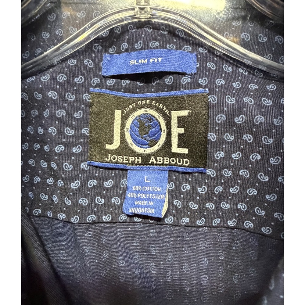 Joseph Abboud Slim Fit Men's Dress Shirt Blue, Size‎ L